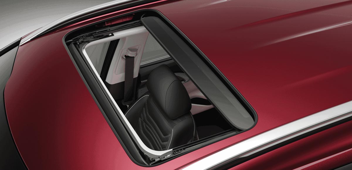 Cửa sổ trời điều khiển 1 chạm với chức năng chống kẹp